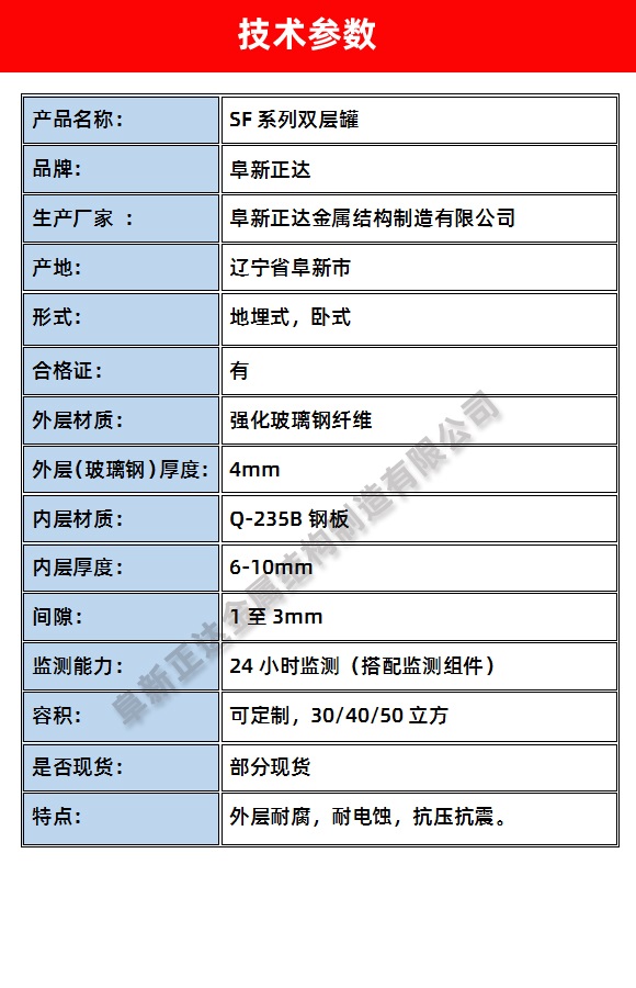 加油站雙層油罐參數(shù)說明,遼寧阜新正達(dá)金屬結(jié)構(gòu)制造有限公司